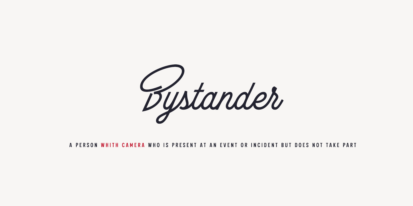 Beispiel einer The Bystander Collection-Schriftart #10